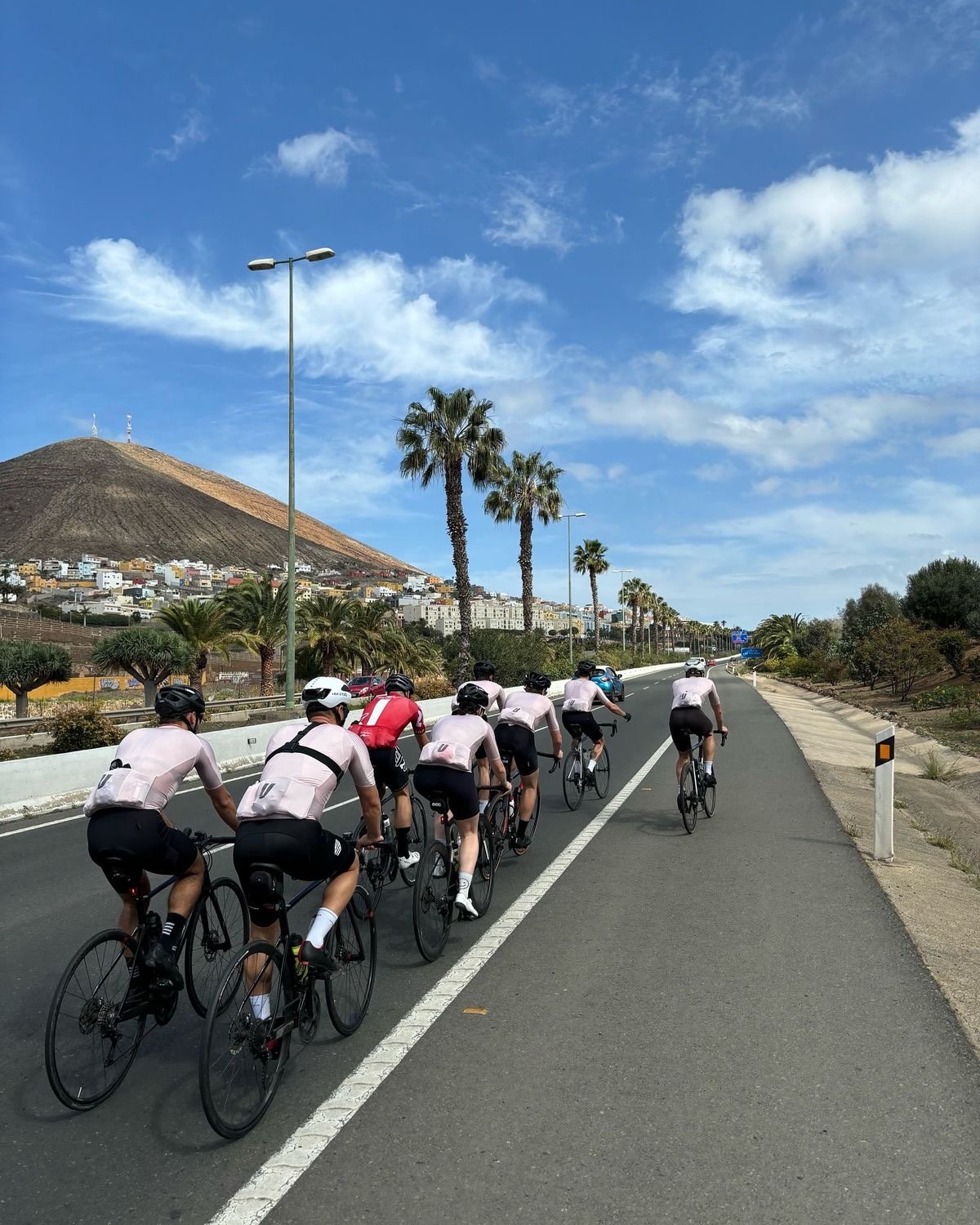 Sortie vélo en groupe à Lanzarote